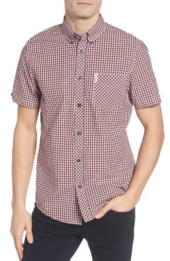 Men's Ben Sherman Core Mod Fit Gingham Shirt - Red