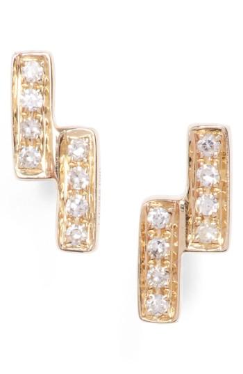 Women's Dana Rebecca Designs Sylvie Rose Double Bar Diamond Earrings