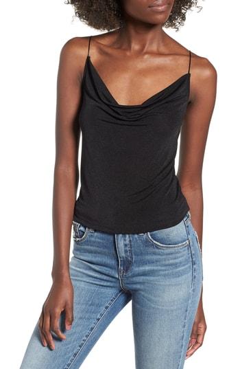 Women's Madison & Berkeley Cowl Cami - Black