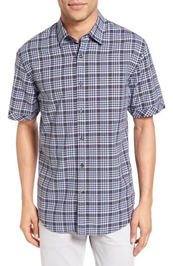 Men's James Campbell Stowa Plaid Sport Shirt - Blue