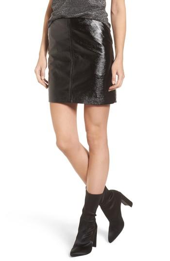 Women's Leith Faux Leather Skirt - Black
