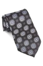 Men's Nordstrom Men's Shop Medallion Silk Tie, Size - Black