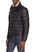 Men's Moncler Vasserot Genuine Shearling Collar Jacket - Black