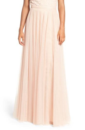 Women's Jenny Yoo 'winslow' Long Tulle A-line Skirt - Pink