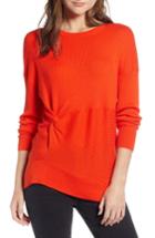 Women's Something Navy Knot Detail Pullover, Size - Red