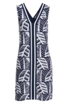 Women's Tommy Bahama Palm Leaf Stripe Sleeveless Shift Dress - Blue