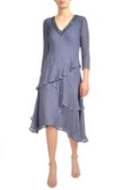 Women's Komarov Tiered Chiffon A-line Dress