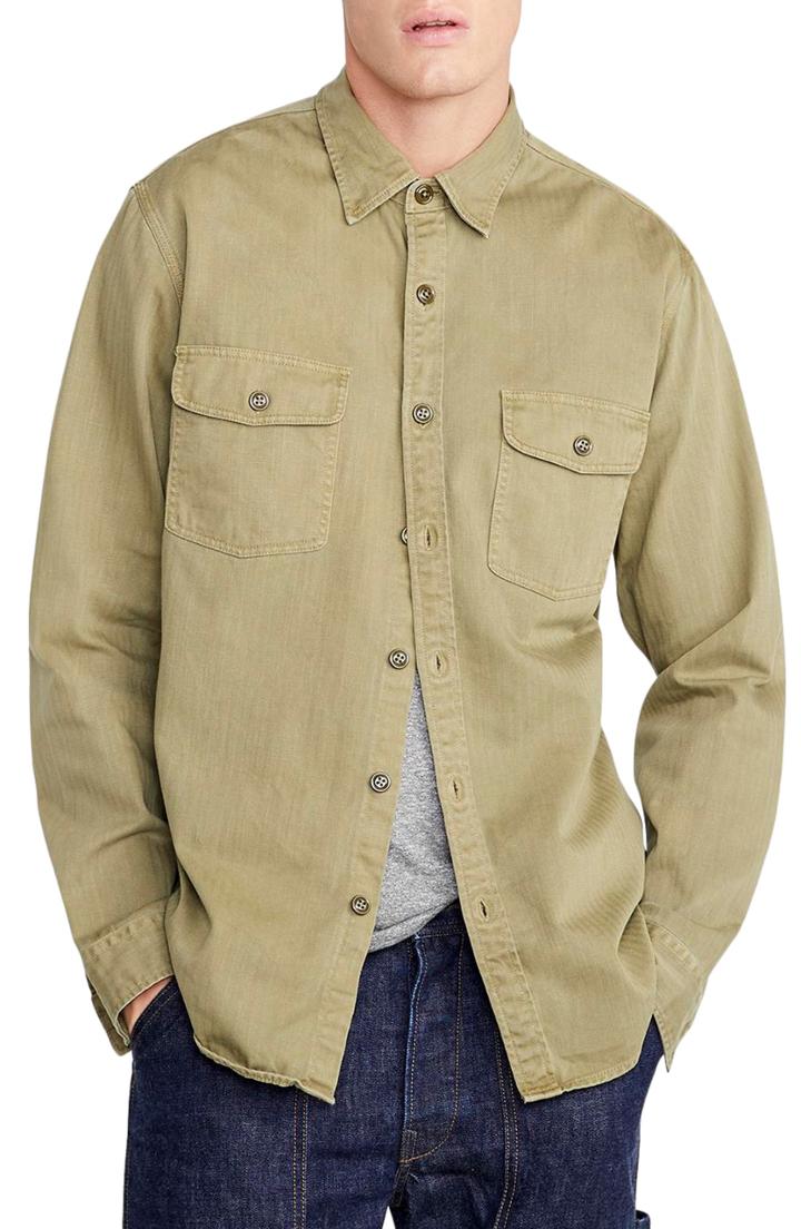 Men's J.crew Wallace & Barnes Two-pocket Workshirt - Green