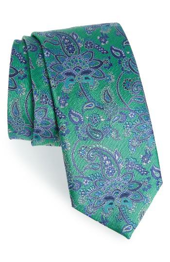 Men's Canali Paisley Silk Tie, Size - Green