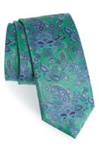 Men's Canali Paisley Silk Tie, Size - Green