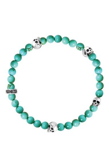 Men's King Baby Turquoise Bead Bracelet