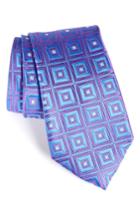 Men's Nordstrom Men's Shop Frame Diamonds Silk Tie, Size X-long - Purple