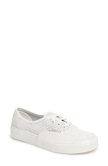 Women's Vans Authentic Dx Perforated Sneaker M - White
