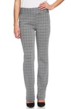 Women's Cece Glen Plaid Jacquard Mini Bootcut Pants - Black