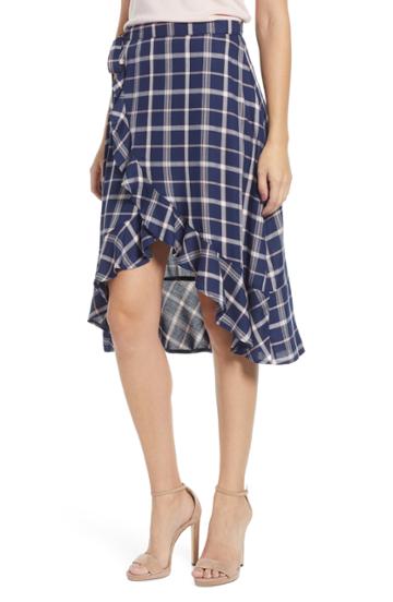 Women's Somedays Lovin Plaid Ruffle Wrap Skirt