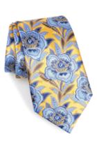 Men's Ermenegildo Zegna Macrofloral Silk Tie, Size - Yellow