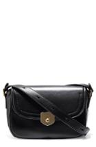 Cole Haan Marli Mini Leather Saddle Bag - Black