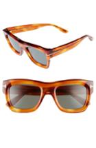Women's Tom Ford Wagner 52mm Geometric Sunglasses - Blonde Havana/ Green