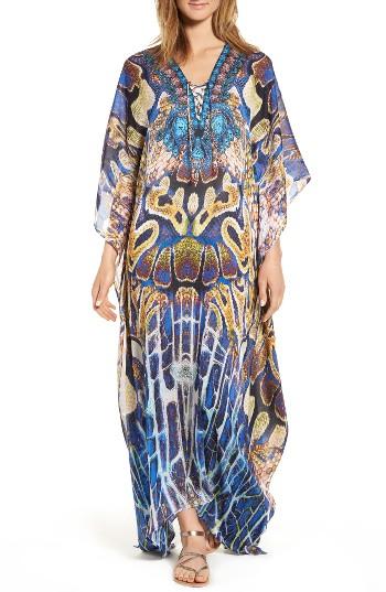 Women's Asa Kaftans Paris Long Kaftan - Blue