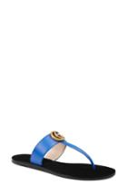 Women's Gucci Marmont T-strap Sandal Us / 35eu - Blue