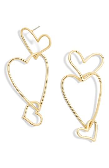 Women's Baublebar Minimal Heart Drop Earrings
