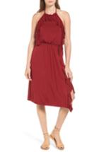 Women's Ella Moss Bella Ruffle Halter Dress - Burgundy