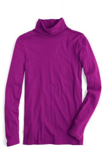 Women's J.crew Tissue Turtleneck Tee - Purple