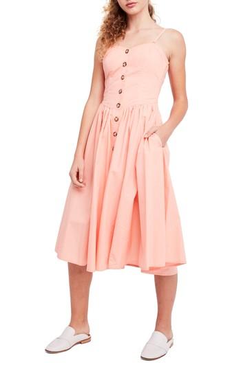 Women's Free People Perfect Peach Poplin Midi Dress - White
