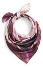 Women's Ted Baker London Balmoral Marble Square Silk Scarf, Size - Purple