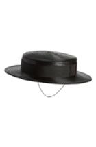 Women's Saint Laurent Boater Hat, Size Medium - Black