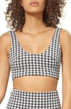 Women's Mara Hoffman Lira Gingham Bikini Top - Black