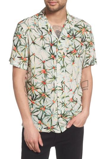 Men's Allsaints Yuka Regular Fit Short Sleeve Sport Shirt - Ivory