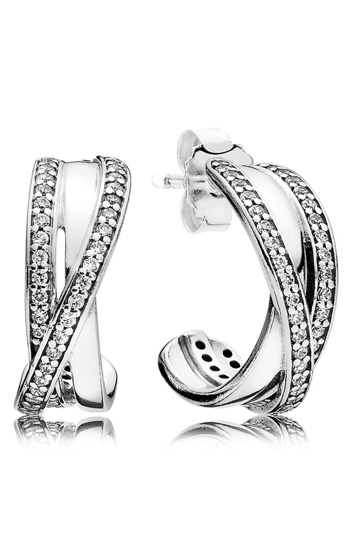 Women's Pandora Entwined Hoop Earrings