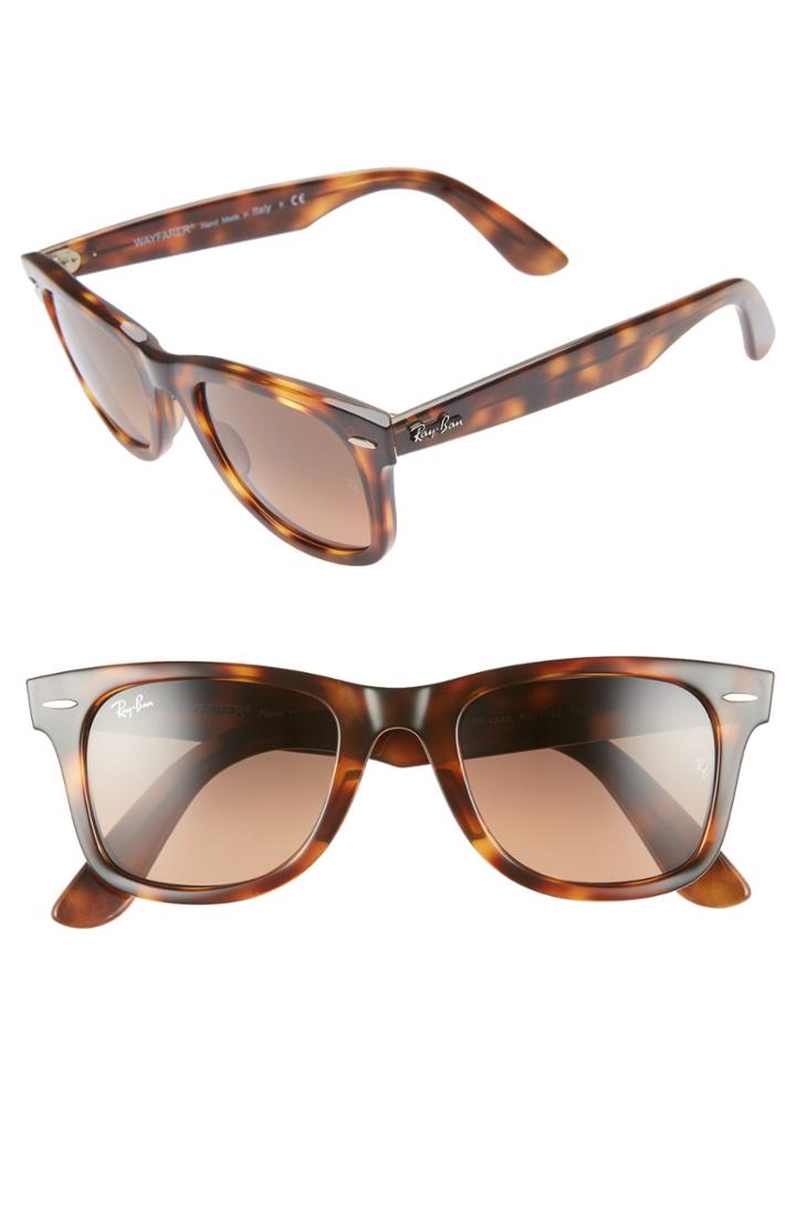 Women's Ray-ban 50mm Wayfarer Ease Gradient Sunglasses - Brown/ Grey Gradient