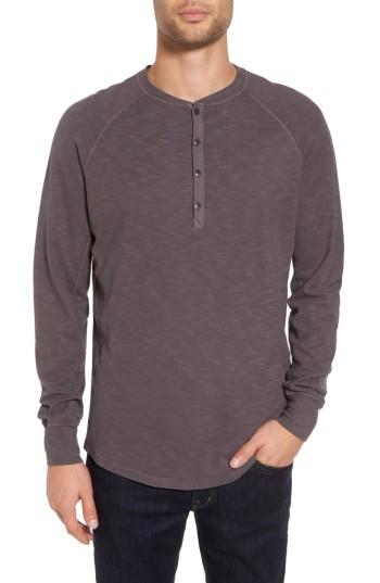 Men's Good Man Brand Slim Fit Slub Henley, Size - Black