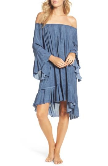 Women's Elan Off The Shoulder Cover-up, Size - Blue
