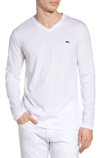 Men's Lacoste Long Sleeve T-shirt (s) - White