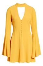 Women's Socialite Harper Bell Sleeve Dress - Yellow