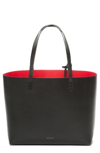 Mansur Gavriel Large Leather Tote - Black