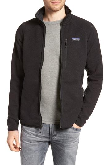 Men's Patagonia Better Sweater Performance Slim Fit Zip Jacket - Black