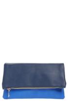 Bp. Faux Leather Fold-over Clutch - Blue