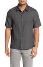 Men's Nat Nast Everest Print Silk Blend Sport Shirt - Black