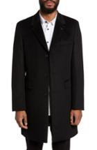 Men's Ted Baker London Endurance Wool & Cashmere Overcoat R - Black