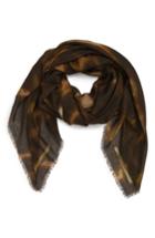 Women's Stella Mccartney Nina Leopard Print Wool & Silk Scarf