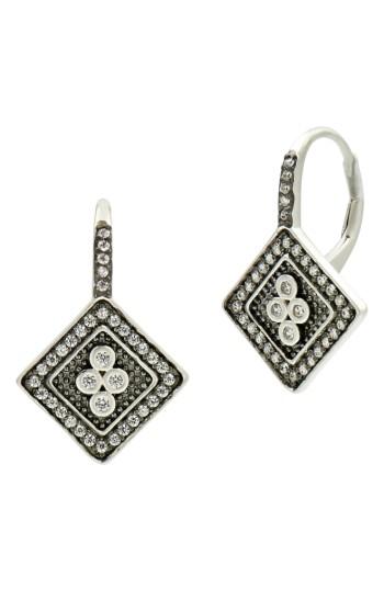 Women's Freida Rothman Industrial Finish Crystal Drop Earrings