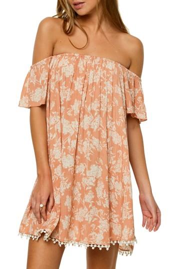 Women's O'neill Kinsey Off The Shoulder Dress - Pink
