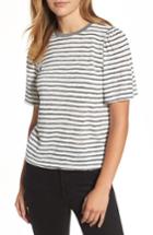 Women's Velvet By Graham & Spencer Textured Stripe Puff Sleeve Tee