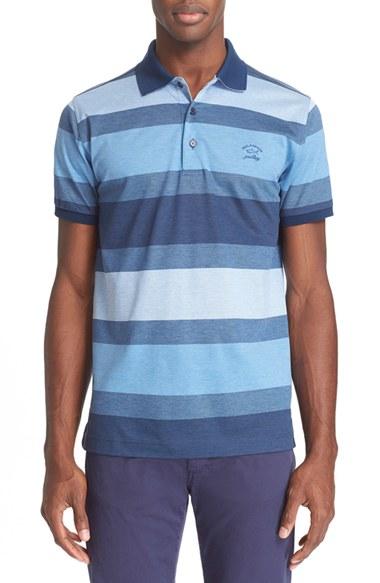 Men's Paul & Shark Stripe Cotton Polo