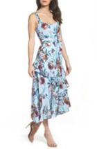 Women's Cooper St. Botanical Asymmetric Ruffle Sundress - Blue