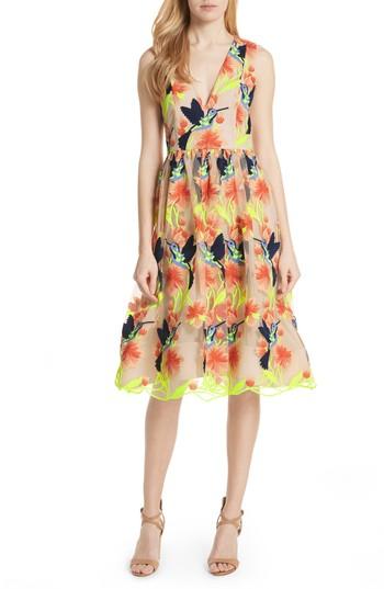 Women's Alice + Olivia Becca Hummingbird Dress - Beige